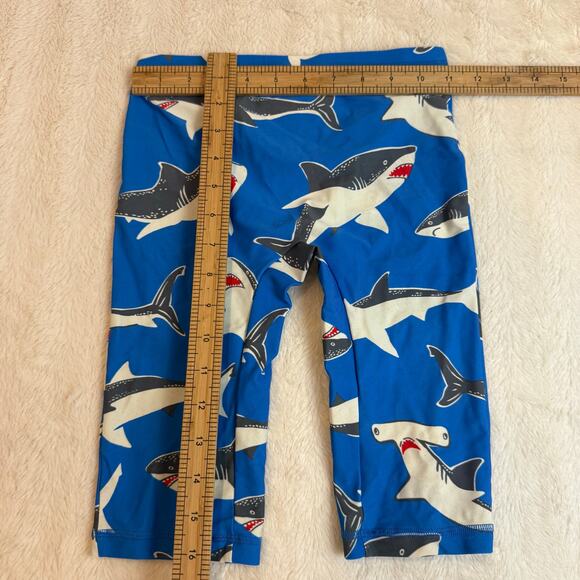 Mini Boden Long Swim Trunks Euro Shorts Jammers Boys 7 8 Blue Shark Print - Picture 7 of 7
